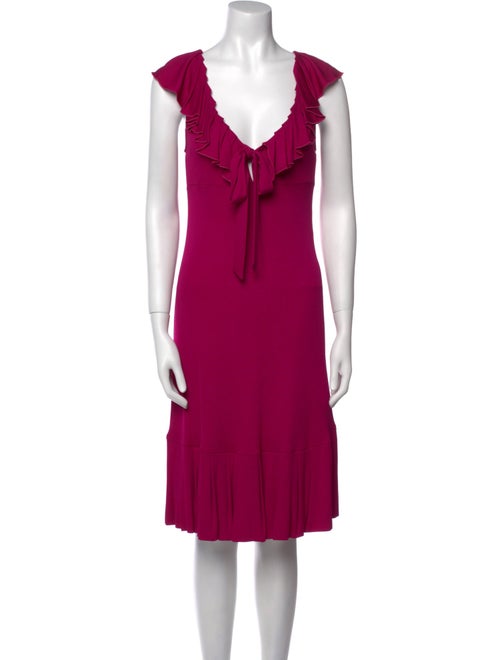 Diane von Furstenberg V-Neck Knee-Length Dress