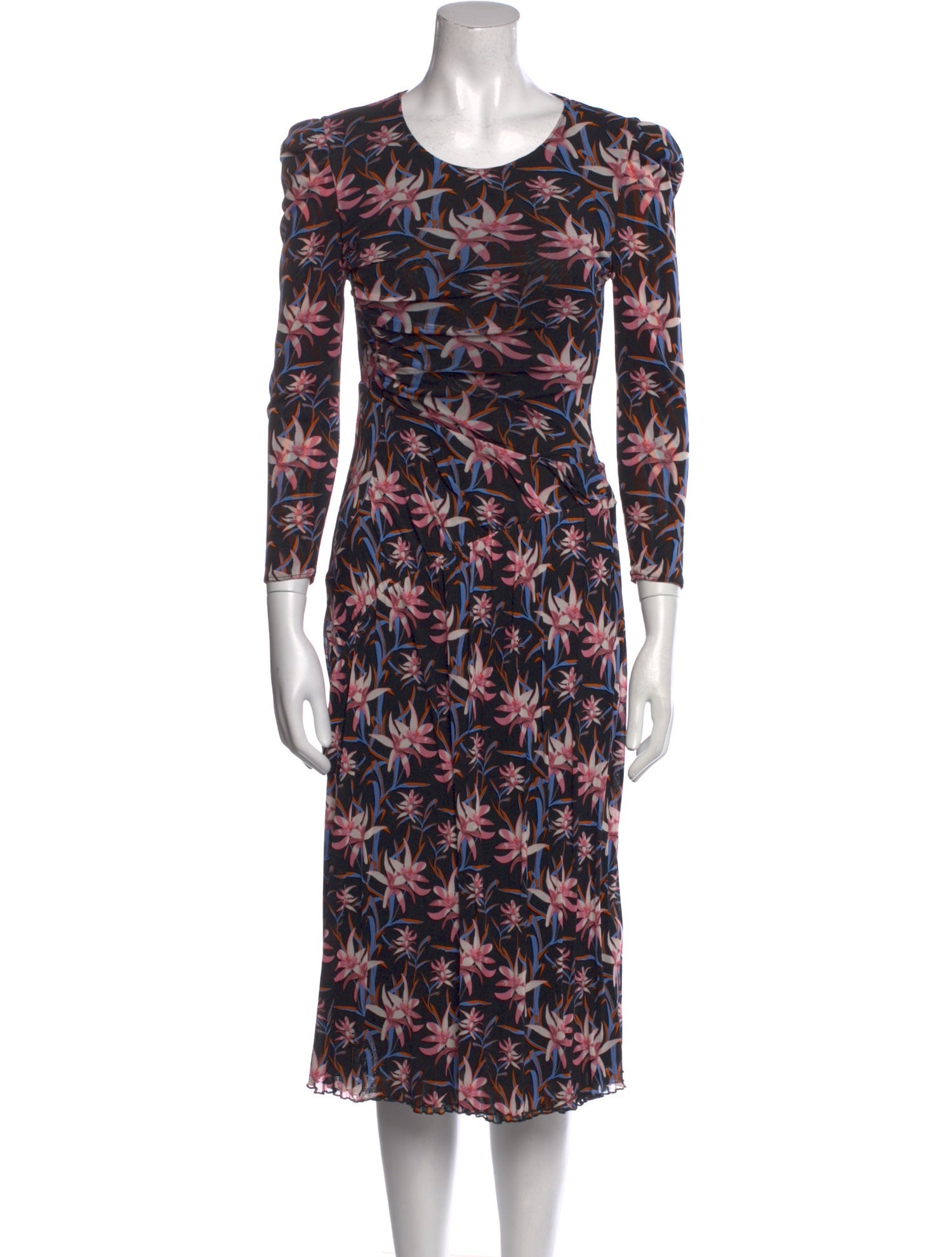 Diane von Furstenberg Floral Print Midi Length Dress w/ Tags