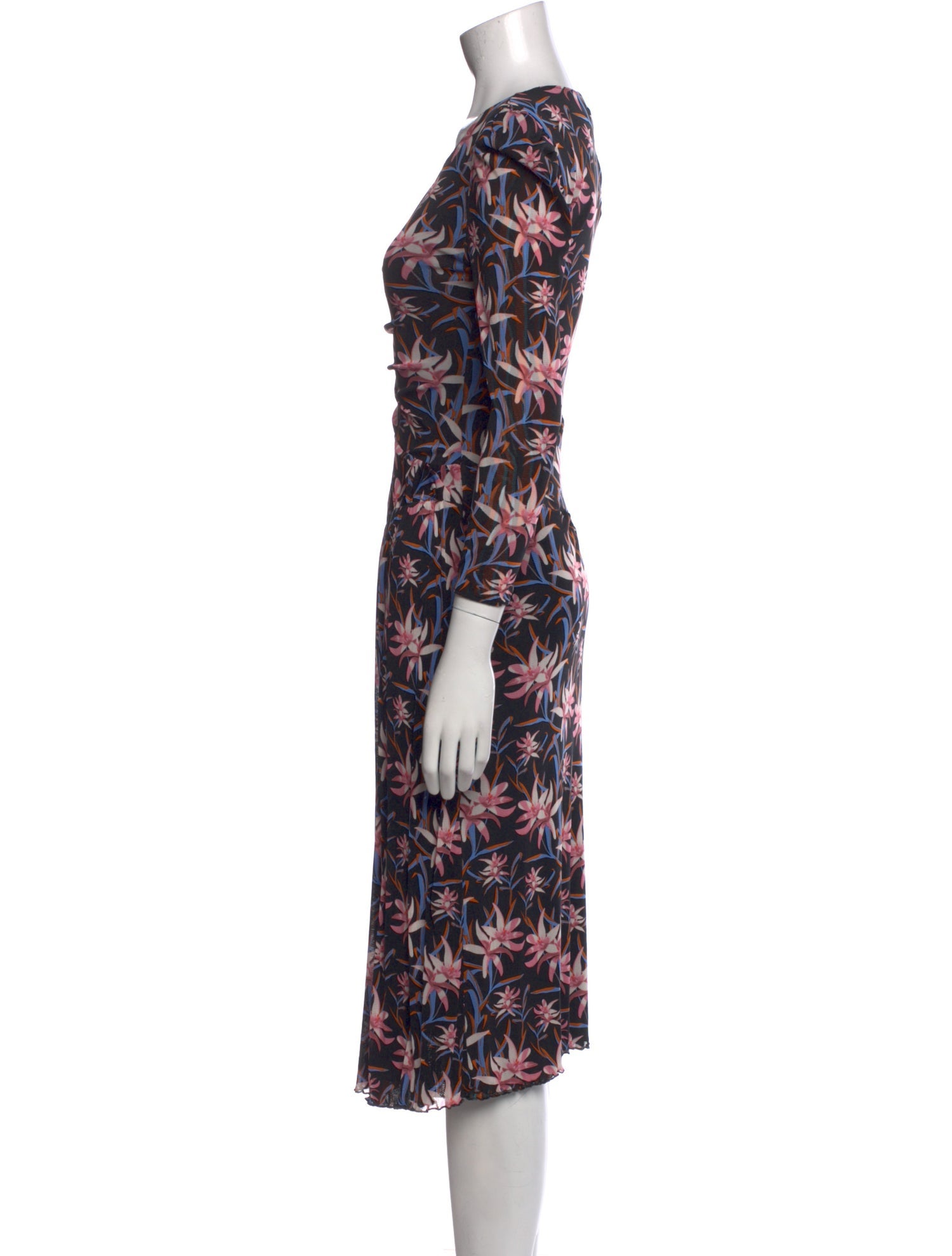 Diane von Furstenberg Floral Print Midi Length Dress w/ Tags