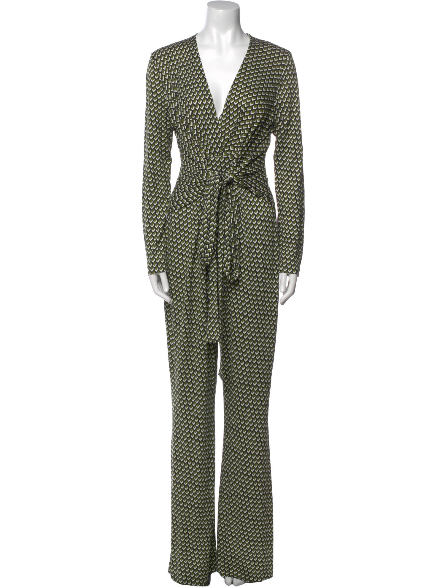 Diane von Furstenberg Silk Printed Jumpsuit