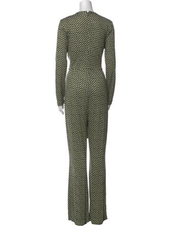 Diane von Furstenberg Silk Printed Jumpsuit