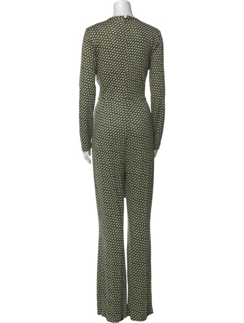Diane von Furstenberg Silk Printed Jumpsuit