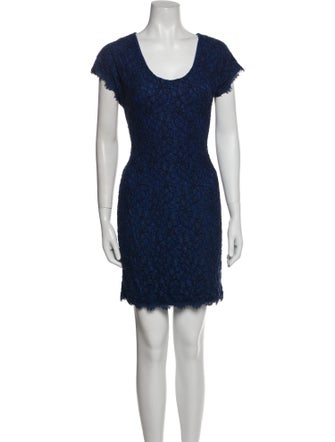 Diane von Furstenberg Scoop Neck Mini Dress