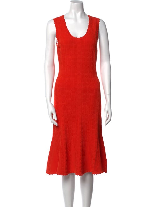 Diane von Furstenberg Scoop Neck Midi Length Dress