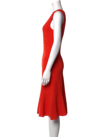 Diane von Furstenberg Scoop Neck Midi Length Dress