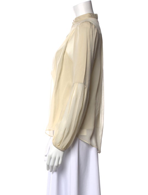 Diane von Furstenberg Mock Neck Long Sleeve Blouse