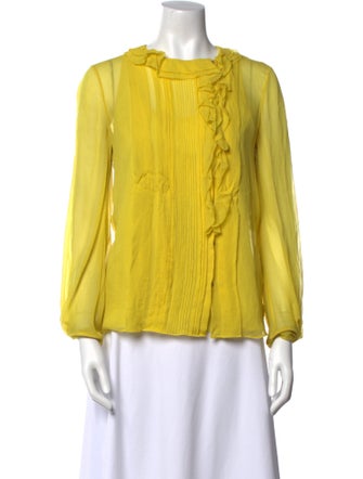 Diane von Furstenberg Silk Scoop Neck Blouse
