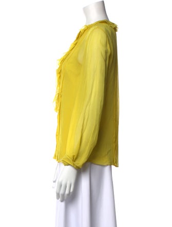 Diane von Furstenberg Silk Scoop Neck Blouse