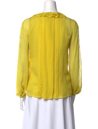 Diane von Furstenberg Silk Scoop Neck Blouse