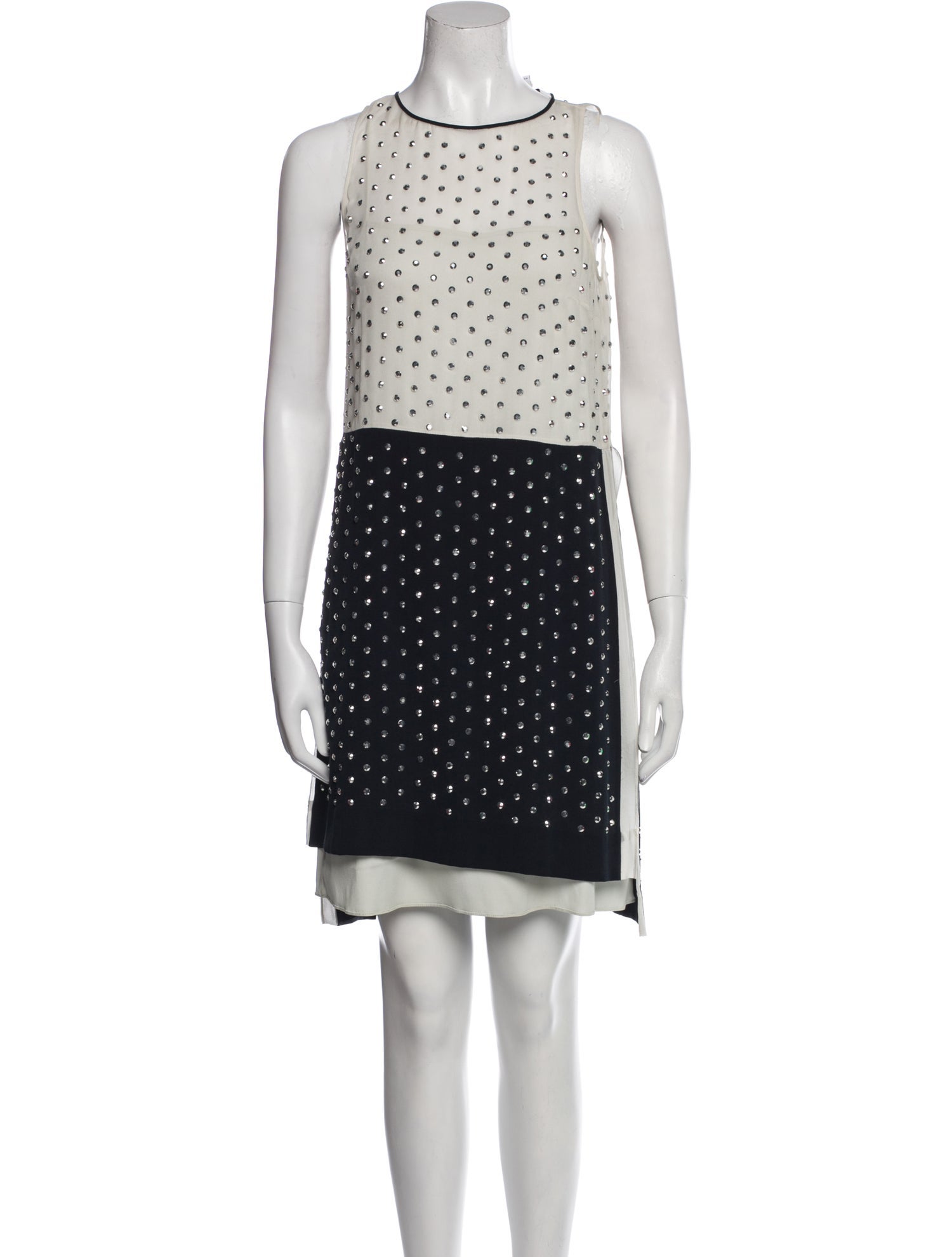 Diane von Furstenberg Polka Dot Print Knee-Length Dress