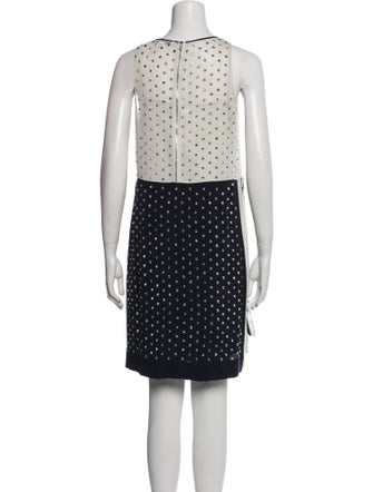 Diane von Furstenberg Polka Dot Print Knee-Length Dress