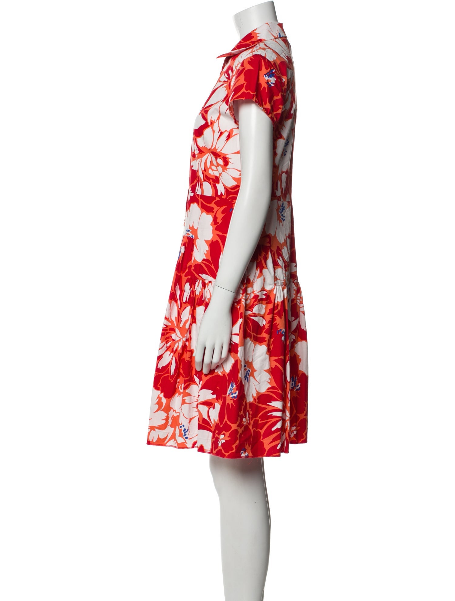 Diane von Furstenberg Floral Print Knee-Length Dress