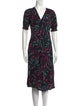 Diane von Furstenberg Floral Print Midi Length Dress