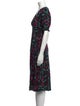 Diane von Furstenberg Floral Print Midi Length Dress