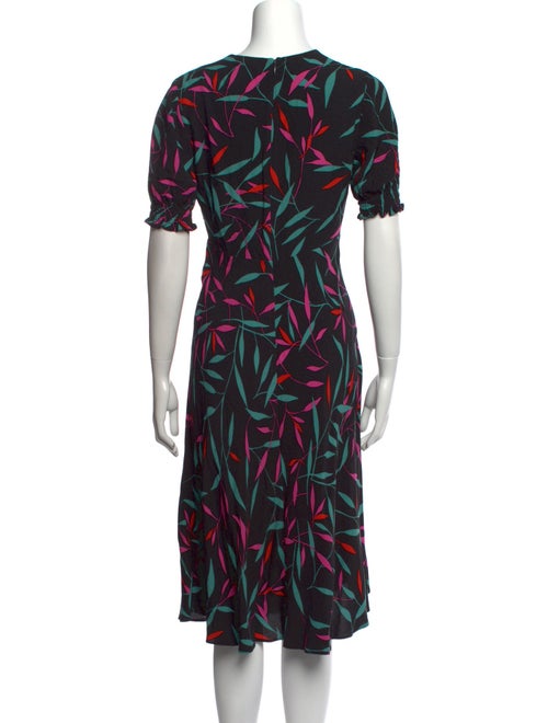 Diane von Furstenberg Floral Print Midi Length Dress
