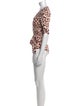 Diane von Furstenberg Floral Print V-Neck Bodysuit