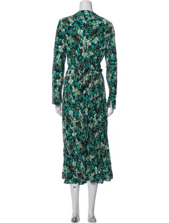Diane von Furstenberg Floral Print Midi Length Dress
