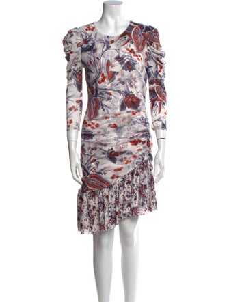 Diane von Furstenberg Floral Print Knee-Length Dress