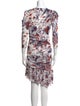 Diane von Furstenberg Floral Print Knee-Length Dress