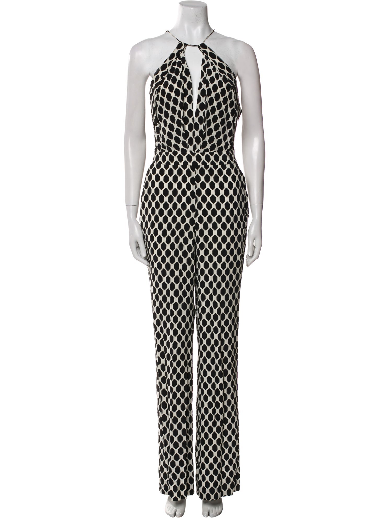 Diane von Furstenberg Silk Printed Jumpsuit