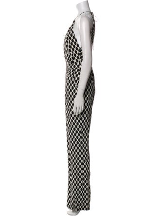 Diane von Furstenberg Silk Printed Jumpsuit