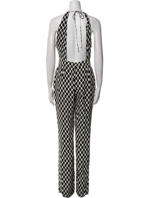 Diane von Furstenberg Silk Printed Jumpsuit