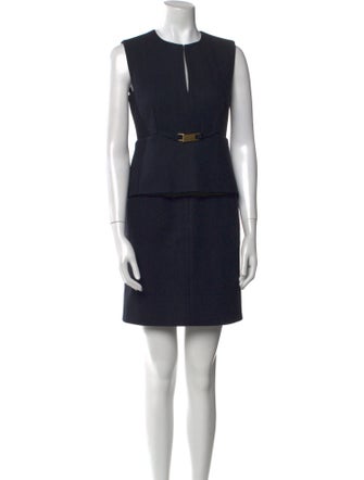 Diane von Furstenberg Crew Neck Mini Dress