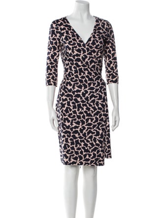 Diane von Furstenberg Printed Midi Length Dress