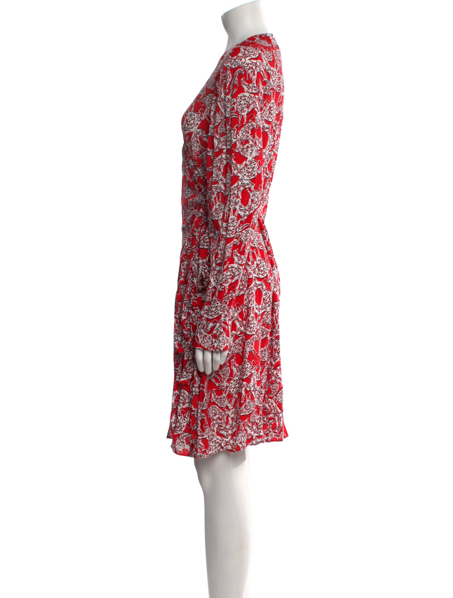 Diane von Furstenberg Floral Print Knee-Length Dress w/ Tags