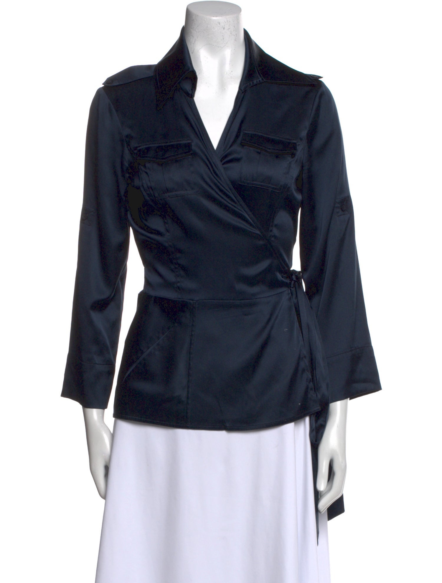 Diane von Furstenberg Silk Long Sleeve Top