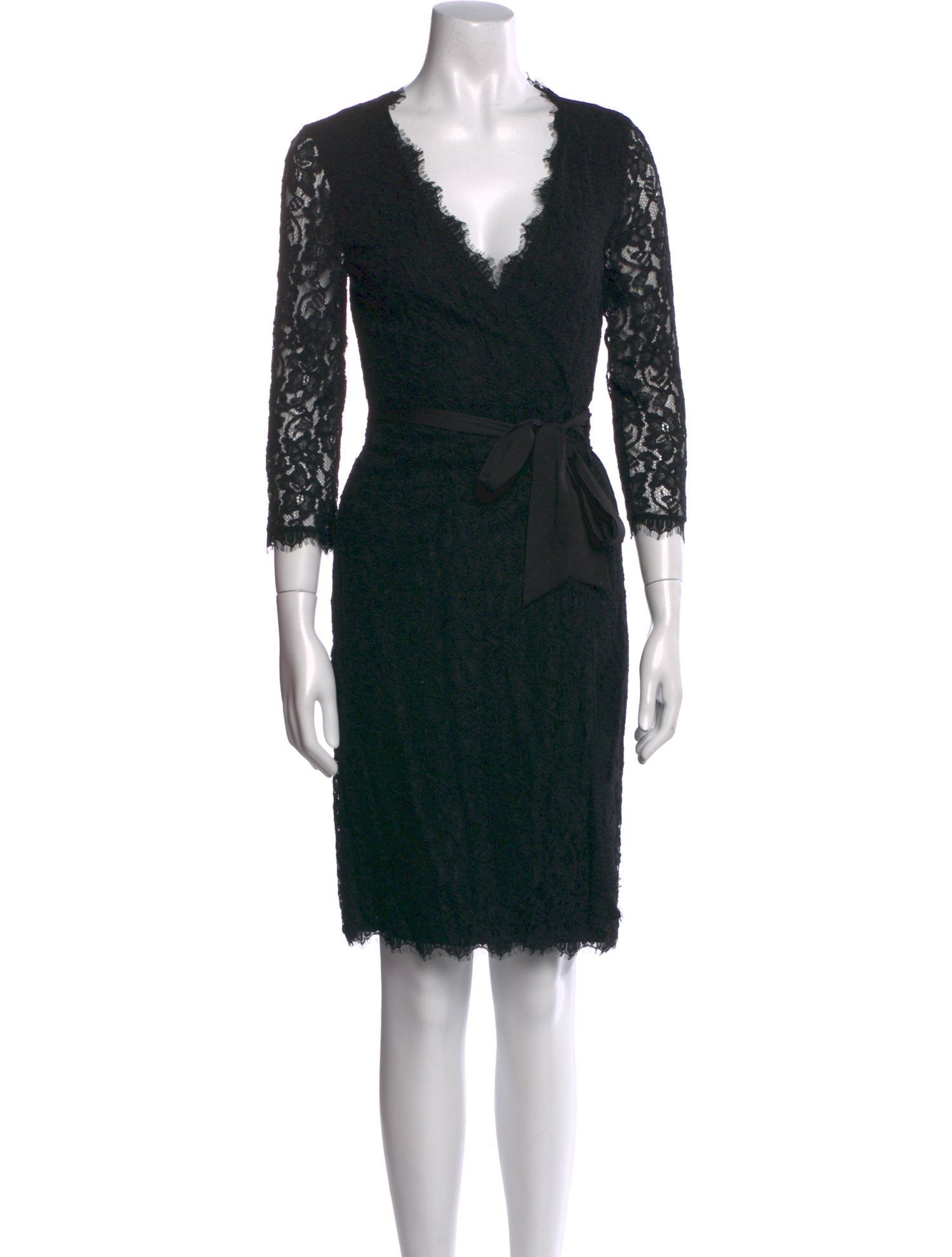 Diane von Furstenberg Lace Pattern Knee-Length Dress