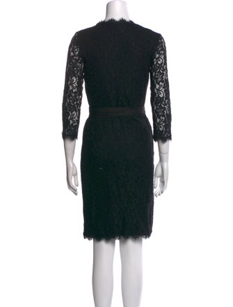 Diane von Furstenberg Lace Pattern Knee-Length Dress