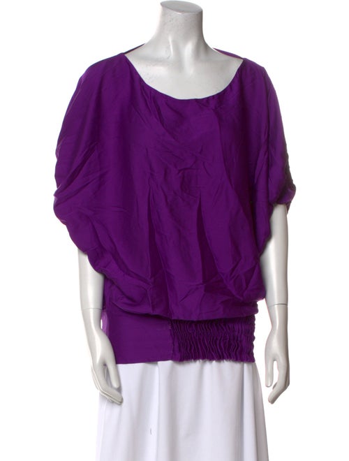 Diane von Furstenberg Silk Bateau Neckline Blouse