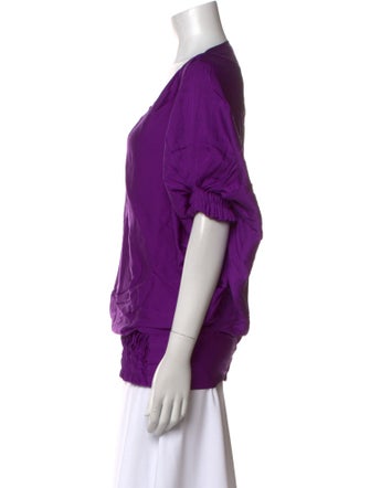 Diane von Furstenberg Silk Bateau Neckline Blouse