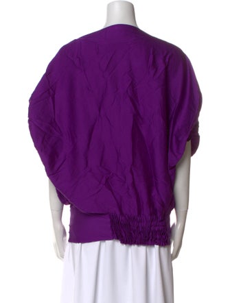 Diane von Furstenberg Silk Bateau Neckline Blouse