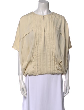 Diane von Furstenberg Silk Bateau Neckline Blouse