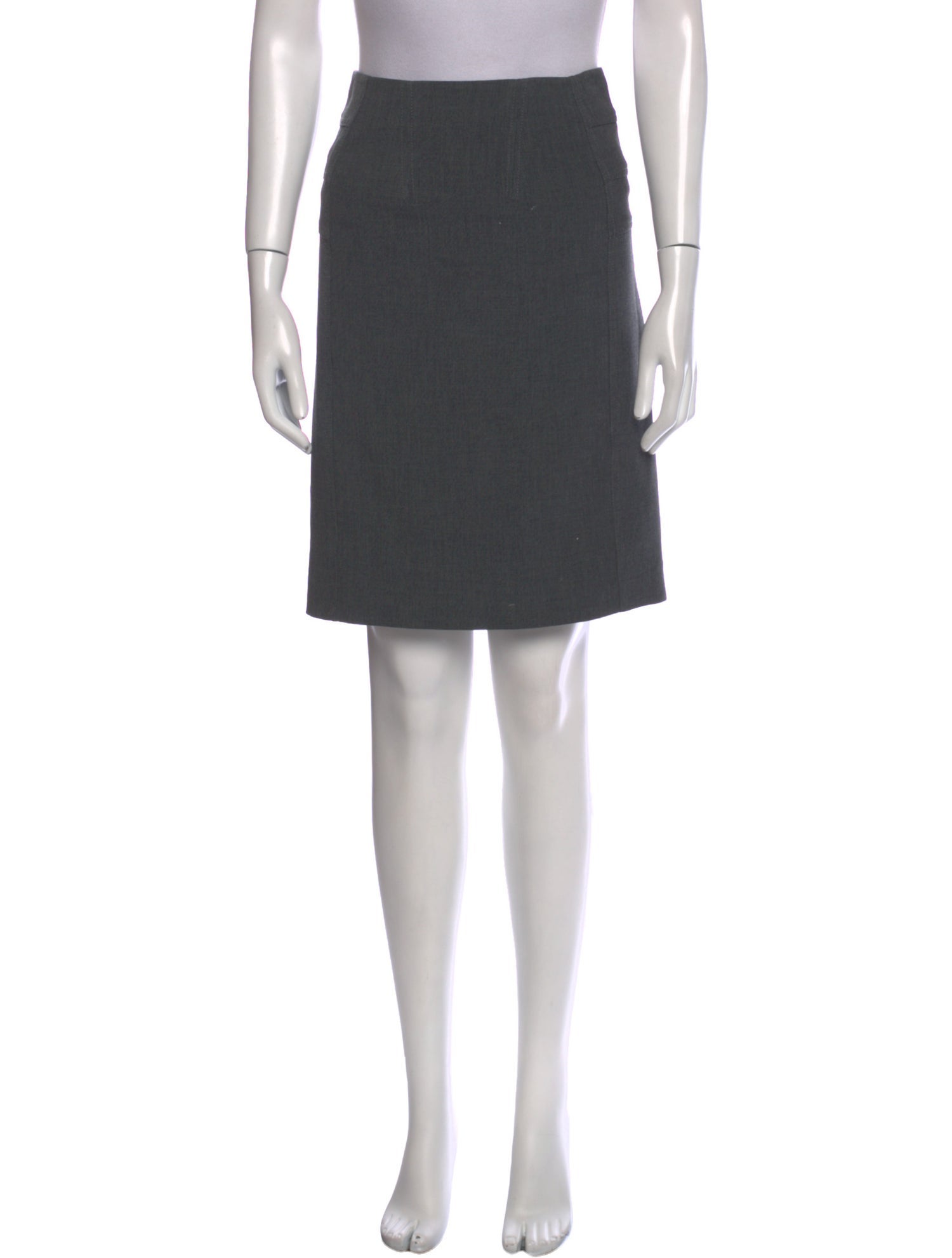 Diane von Furstenberg Pleated Accents Knee-Length Skirt