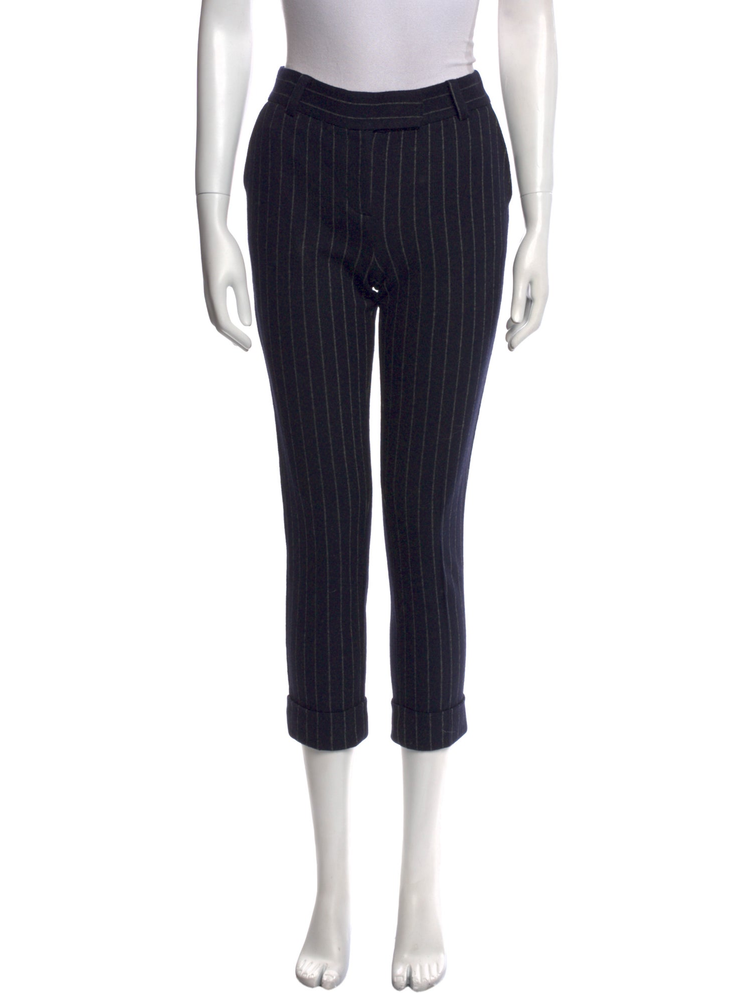 Diane von Furstenberg Striped Skinny Leg Pants