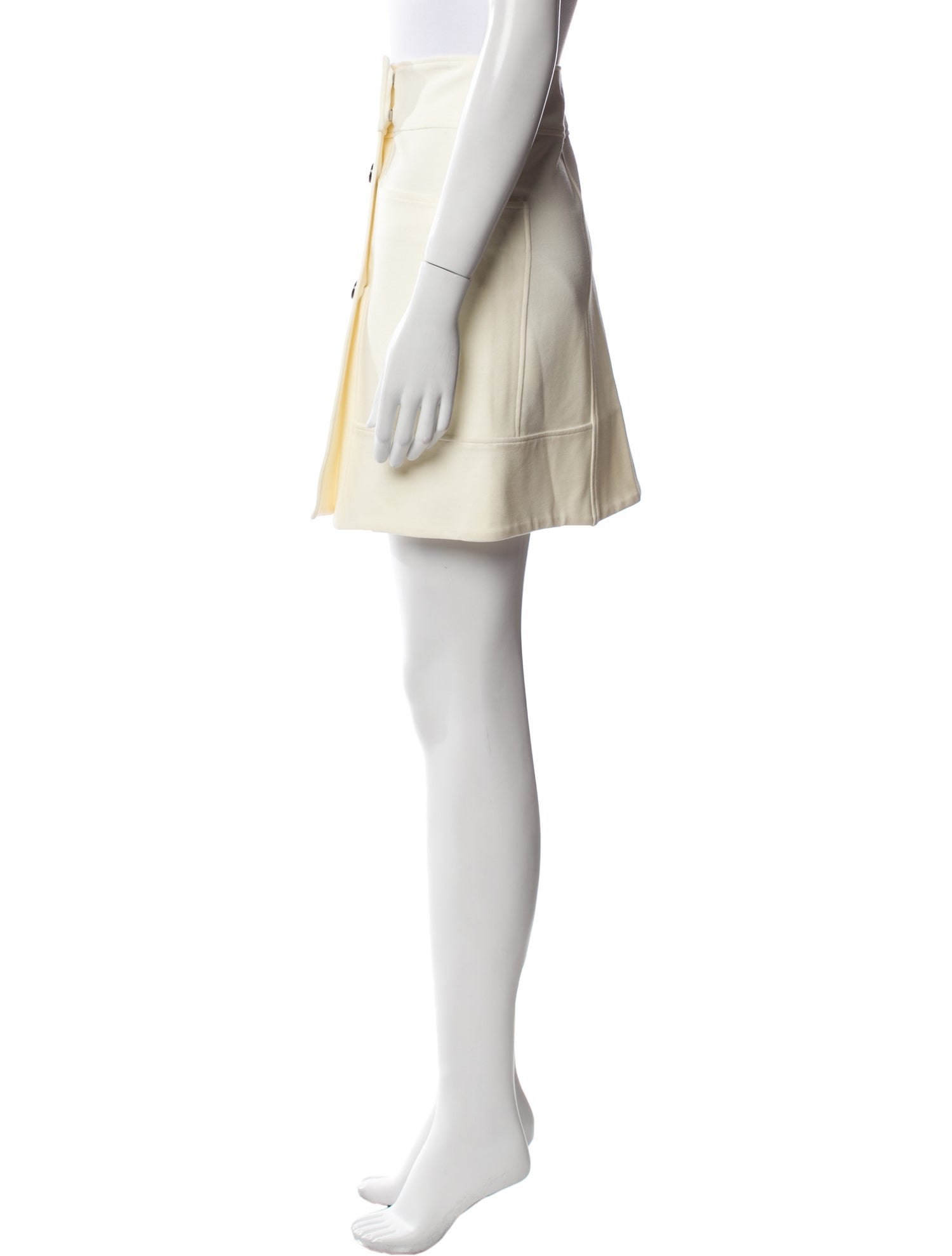 Diane von Furstenberg Leather Trim Embellishment Mini Skirt