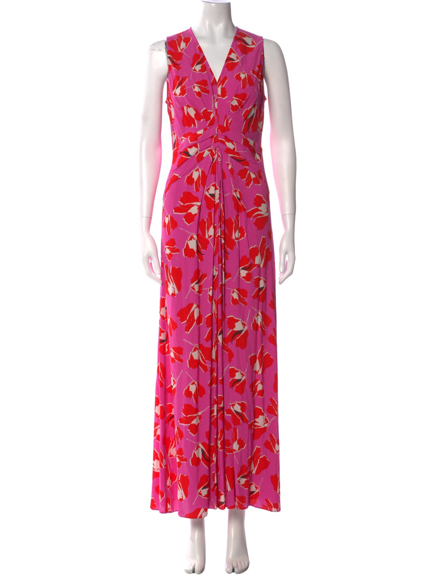 Diane von Furstenberg Floral Print Long Dress