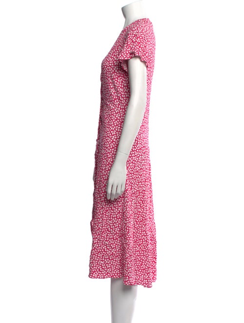 Diane von Furstenberg Floral Print Midi Length Dress