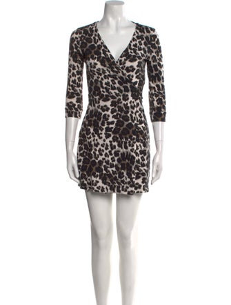 Diane von Furstenberg Animal Print Mini Dress