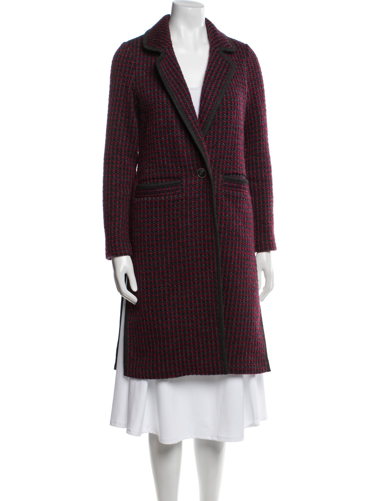 Diane von Furstenberg Tweed Pattern Coat