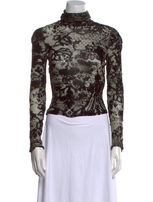 Diane von Furstenberg Turtleneck Long Sleeve Top