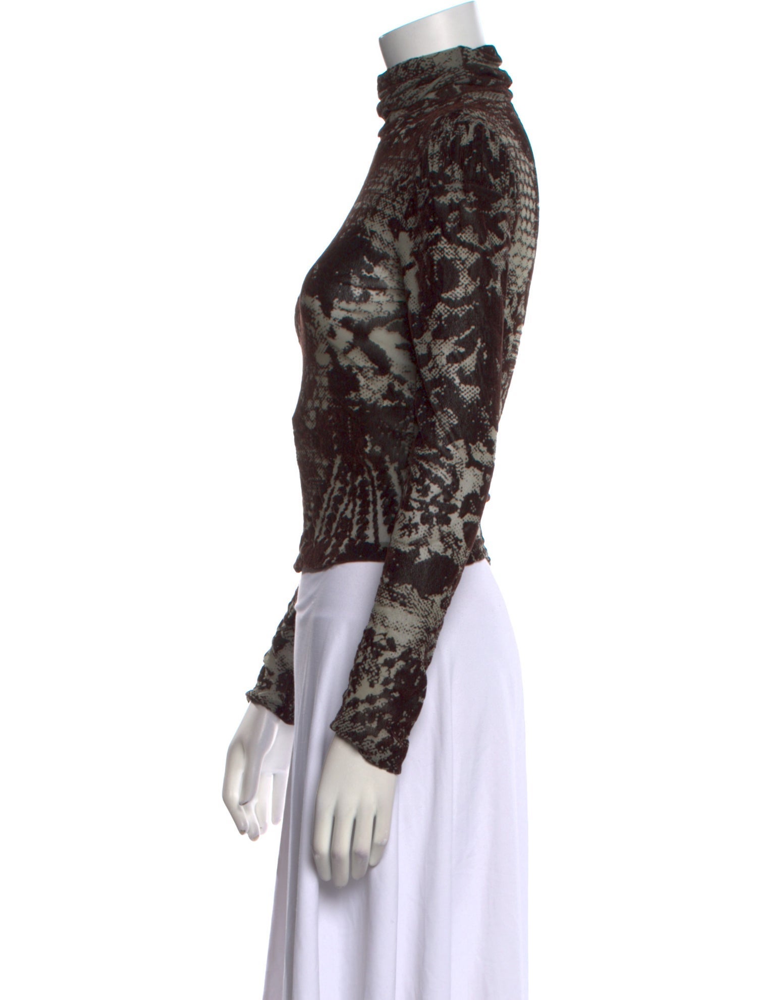 Diane von Furstenberg Turtleneck Long Sleeve Top