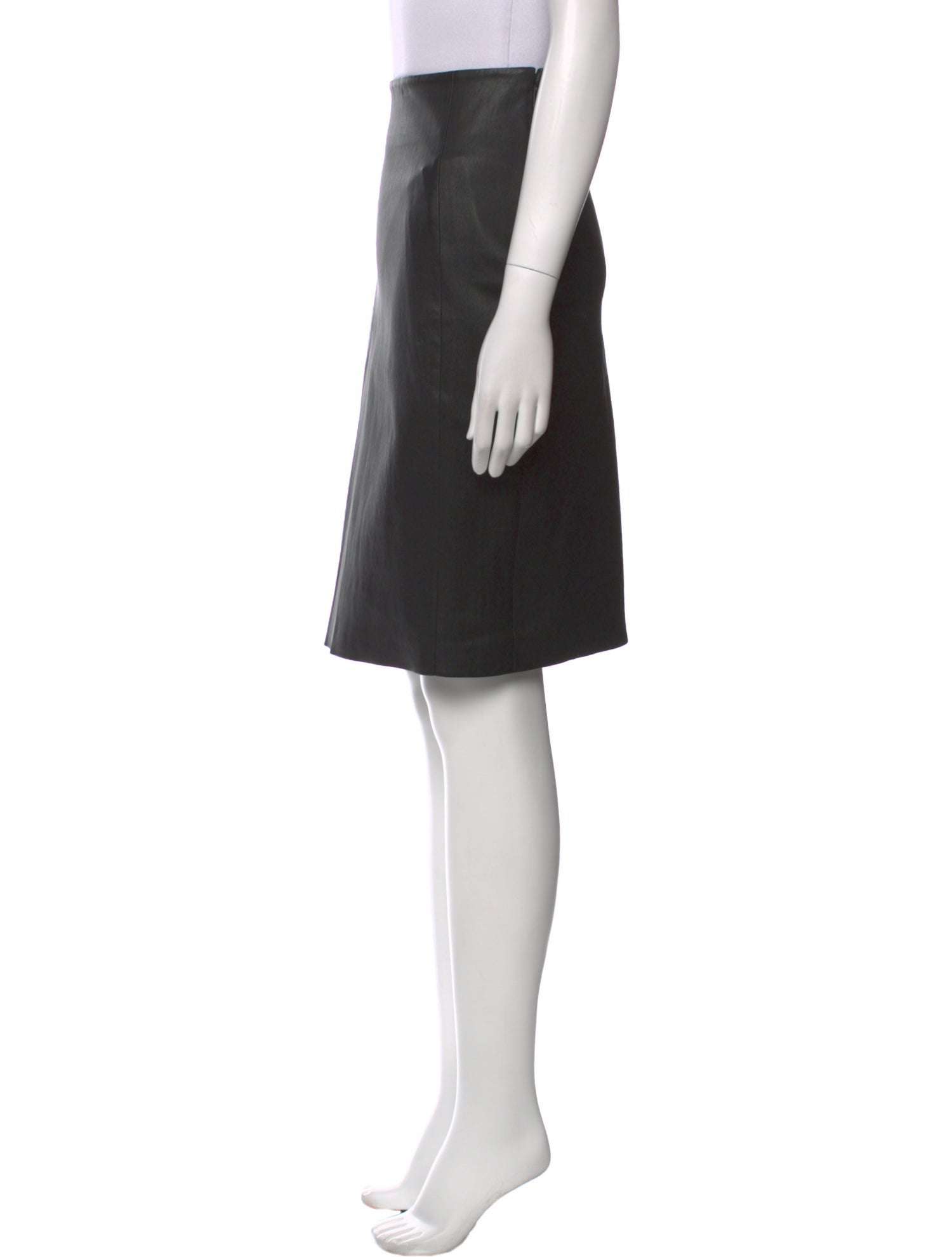 Diane von Furstenberg Leather Knee-Length Skirt