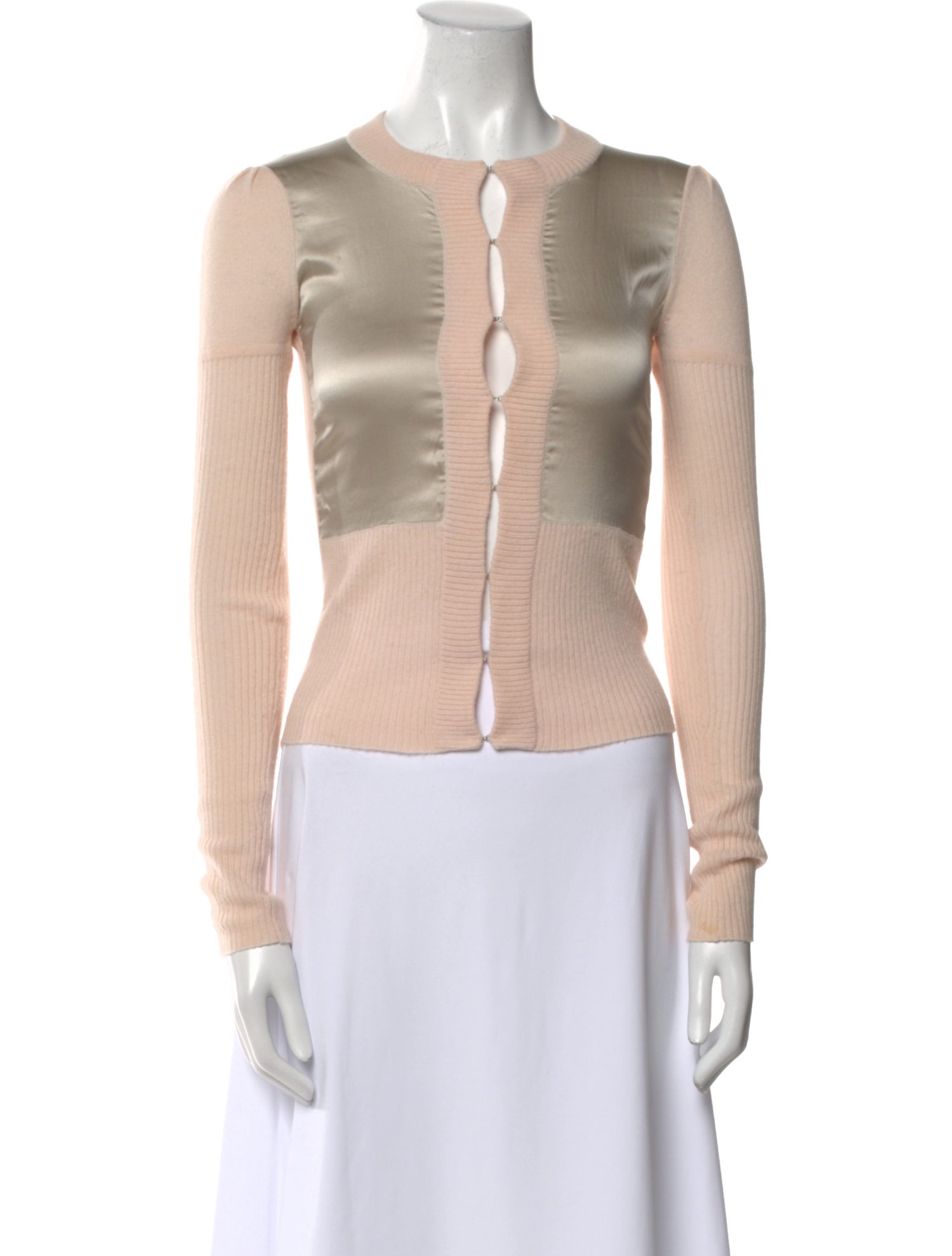 Diane von Furstenberg Cashmere Colorblock Pattern Sweater