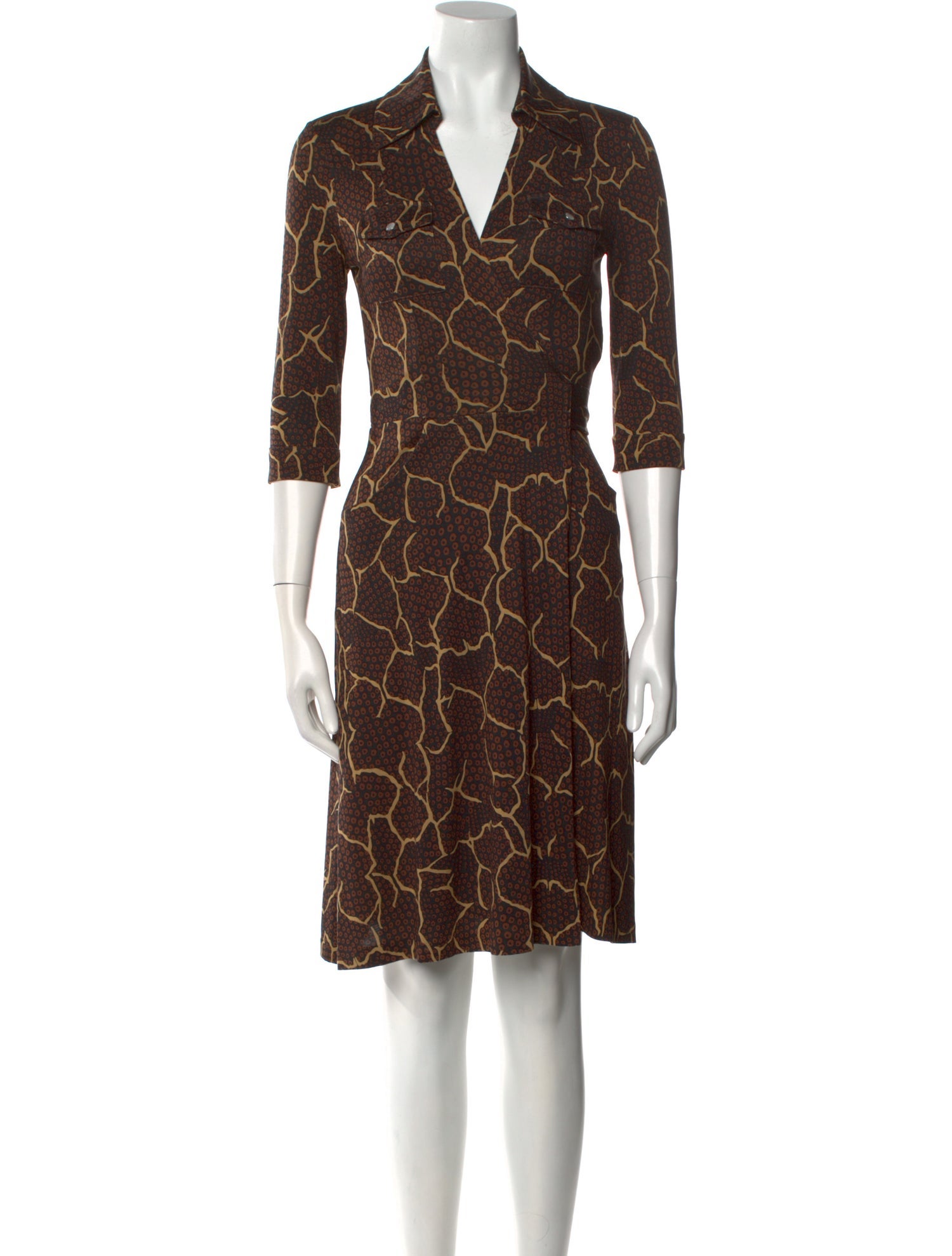 Diane von Furstenberg Printed Knee-Length Dress