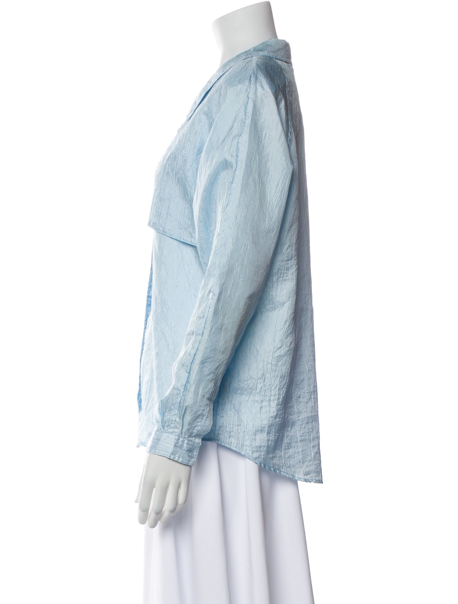 Diane von Furstenberg V-Neck Long Sleeve Button-Up Top