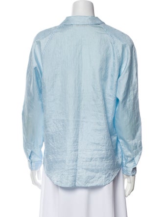 Diane von Furstenberg V-Neck Long Sleeve Button-Up Top